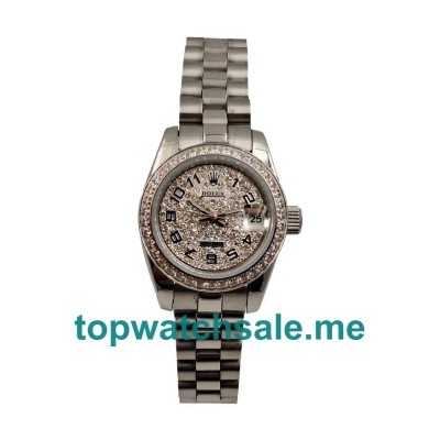 UK Diamond Dials Steel Rolex Lady-Datejust 79174 Replica Watches