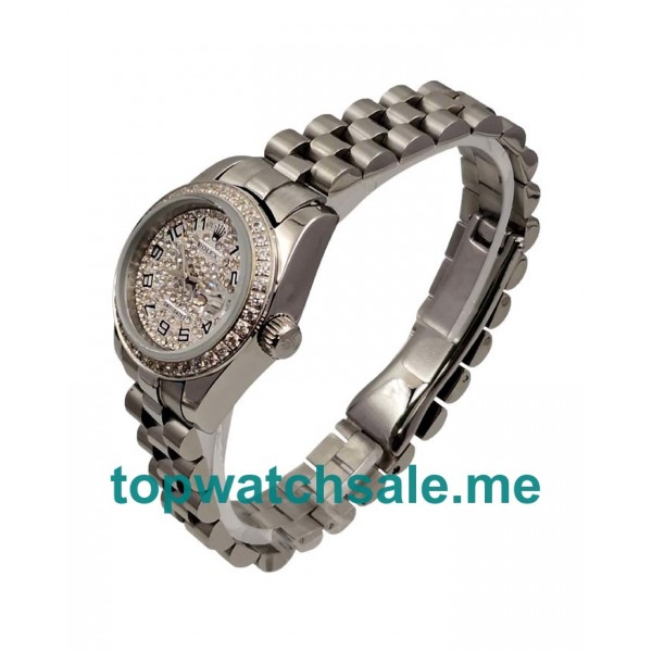 UK Diamond Dials Steel Rolex Lady-Datejust 79174 Replica Watches