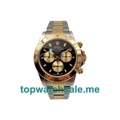 UK Black And Champagne Dials Steel And Gold Rolex Cosmograph Daytona 116503 JF Replica Watches