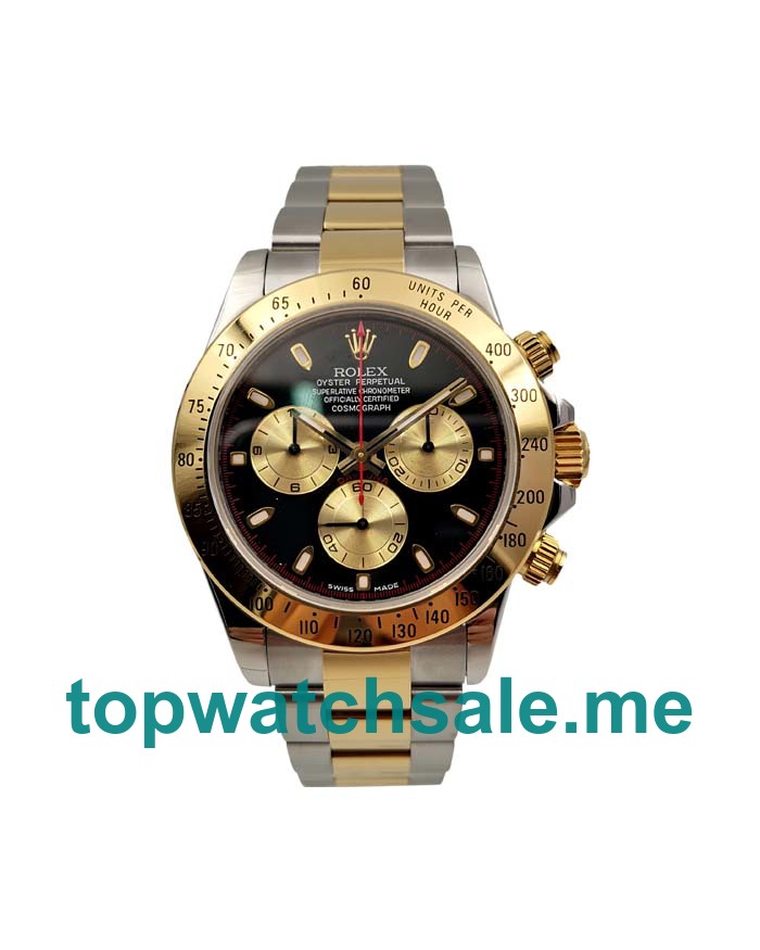 UK Black And Champagne Dials Steel And Gold Rolex Cosmograph Daytona 116503 JF Replica Watches