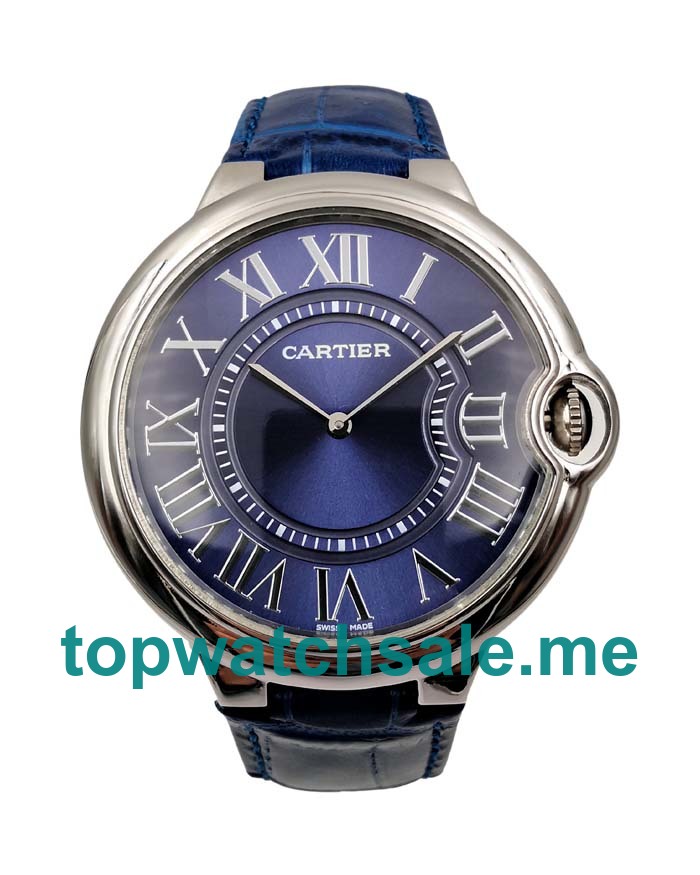 UK Blue Dials Steel Cartier Ballon Bleu W6920059 Replica Watches