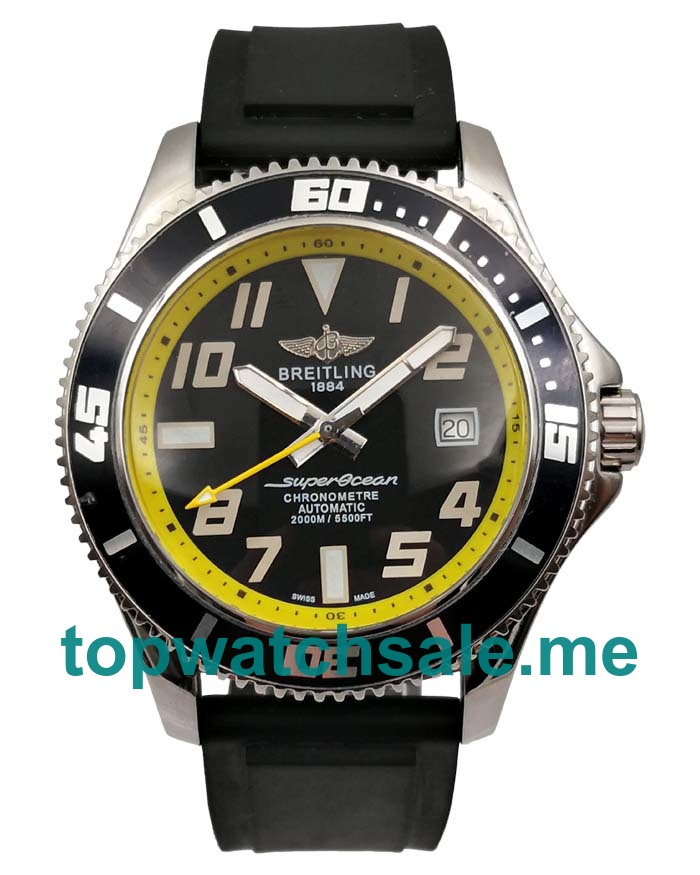 UK Black Dials Steel Breitling Superocean A1736402 Replica Watches
