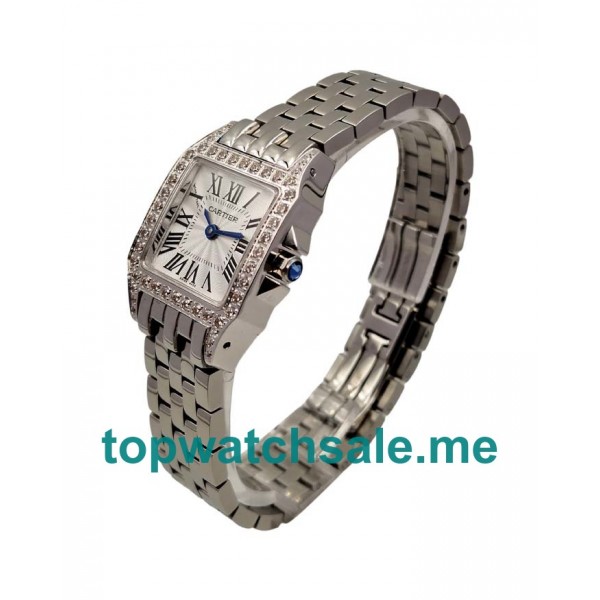 UK White Dials Steel Cartier Santos WF9005Y8 Replica Watches