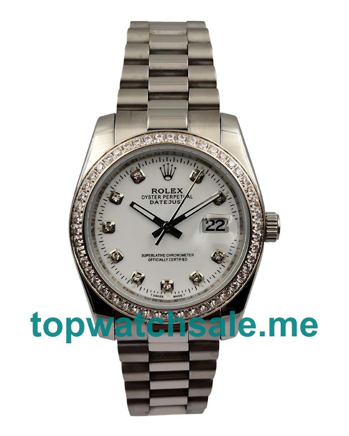 UK White Dials Steel Rolex Datejust 16234 Replica Watches