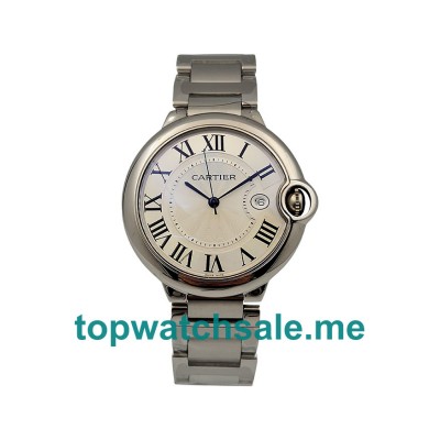 UK Silver Dials Steel Ballon Bleu De Cartier W69012Z4 Replica Watches