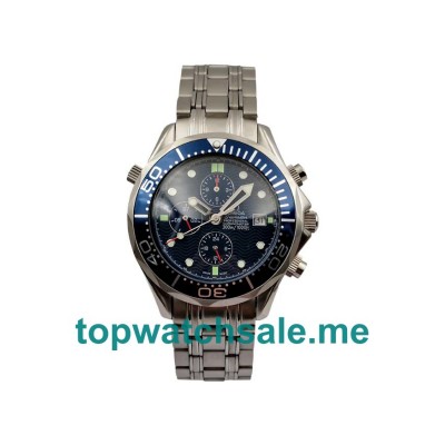 UK Blue Dials Steel Omega Seamaster Chrono Diver 2599.80 Replica Watches