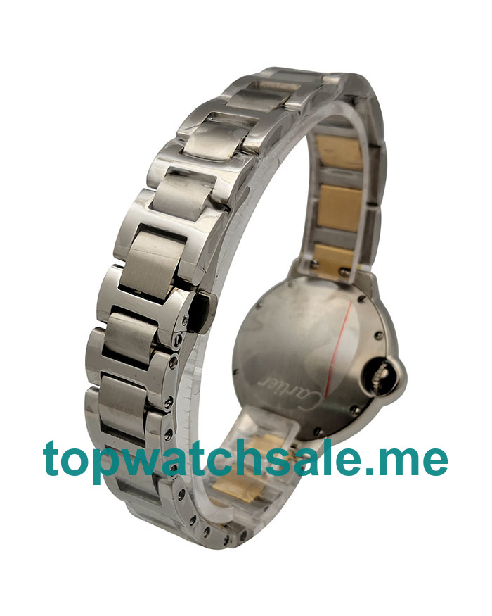 UK Silver Dials Steel And Gold Cartier Ballon Bleu W2BB0002 Replica Watches