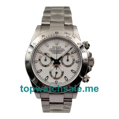 UK White Dials Steel Rolex Daytona 116520 Replica Watches