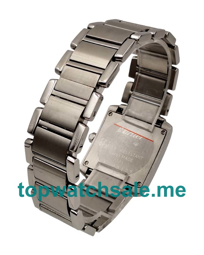 UK Rectangle-shaped Cases Fake Cartier Tank W51008Q3 Watches For Women