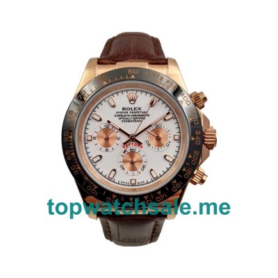 UK White Dials Rose Gold Rolex Daytona 116515 LN Replica Watches