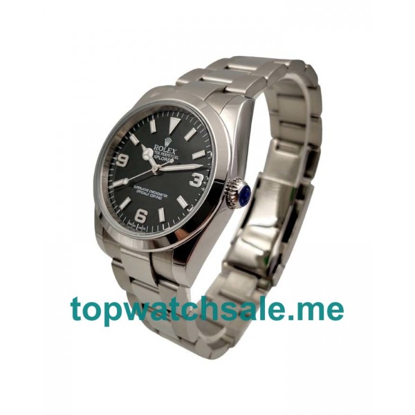 UK Black Dials Steel Rolex Explorer 114270 Replica Watches