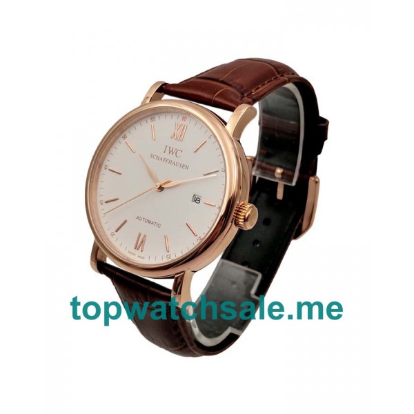 UK 18K Rose Gold Fake IWC Portofino IW356504 Watches For Men