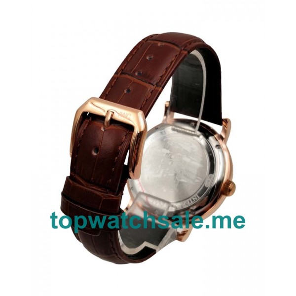 UK 18K Rose Gold Fake IWC Portofino IW356504 Watches For Men