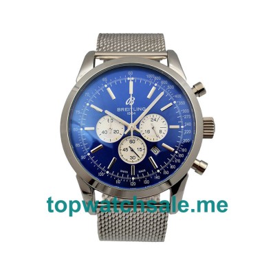 UK Blue Dials Steel Breitling Transocean AB015212 Replica Watches