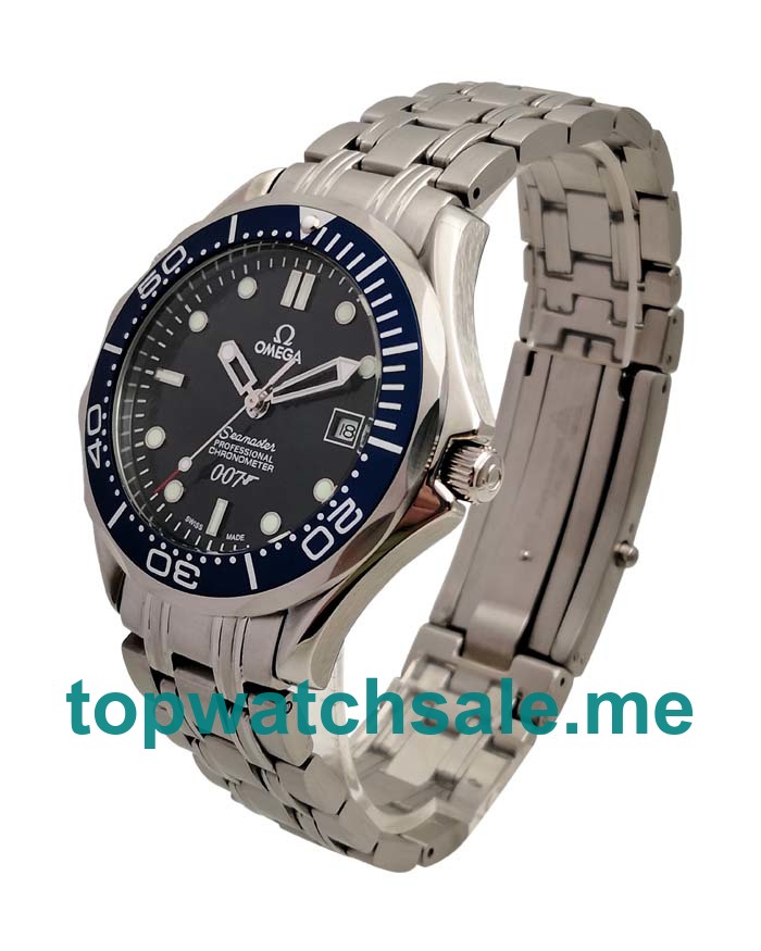 UK Dark Blue Dials Steel Omega Seamaster 2537.80.00 Replica Watches