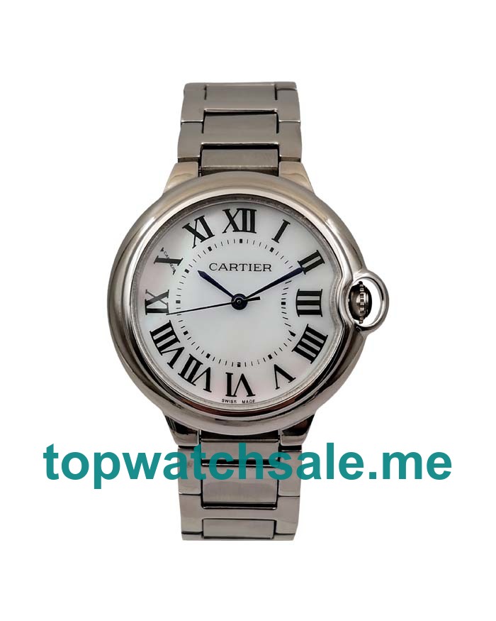 UK Steel Replica Cartier Ballon Bleu W6920046 White Dials Watches