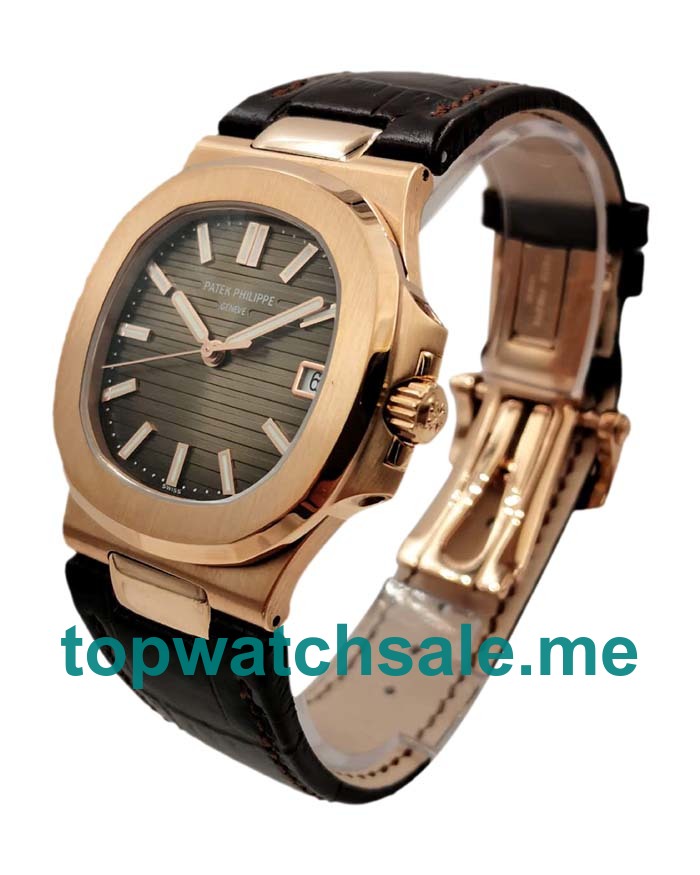 UK Brown Dials Rose Gold Patek Philippe Nautilus 5711R Replica Watches