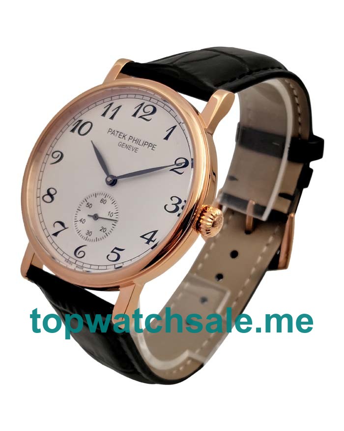 UK Black Dials Rose Gold Patek Philippe Calatrava 128408 Replica Watches