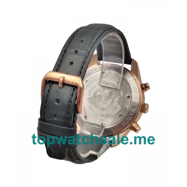 UK Black Dials Rose Gold IWC Pilots IW377701 Replica Watches