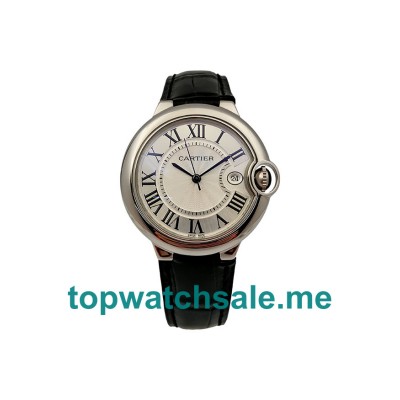 UK Silver Dials Steel Cartier Ballon Bleu W69017Z4 Replica Watches