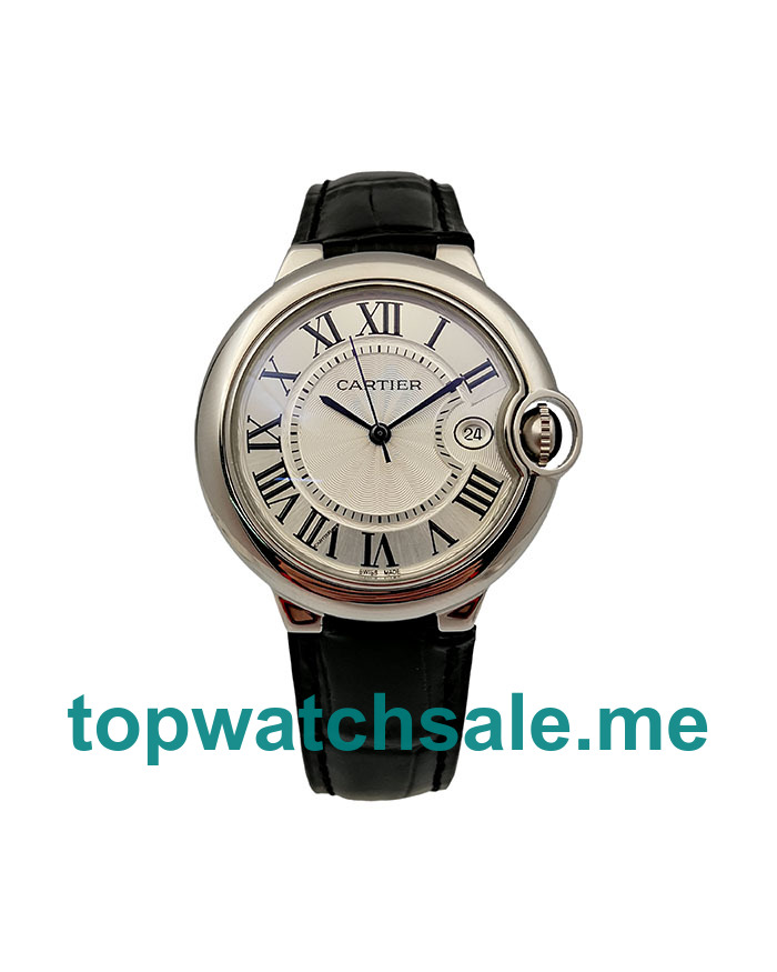 UK Silver Dials Steel Cartier Ballon Bleu W69017Z4 Replica Watches