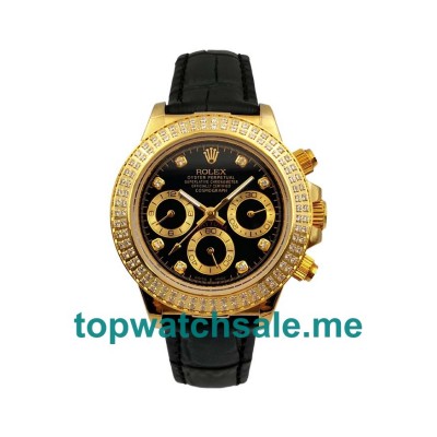 UK Black Dials Gold Rolex Daytona 116508 Replica Watches