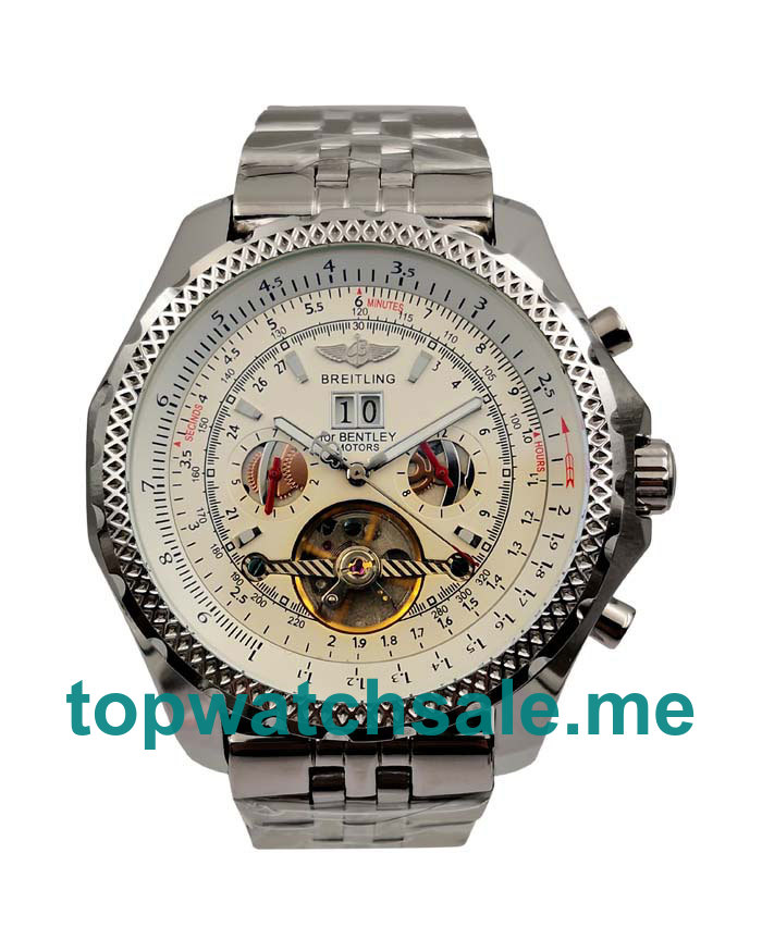 UK White Dials Steel Breitling Bentley Mulliner Tourbillon 138456 Replica Watches