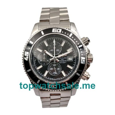 UK Black Dials Steel Breitling Superocean A1334102 Replica Watches