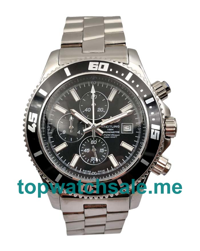 UK Black Dials Steel Breitling Superocean A1334102 Replica Watches