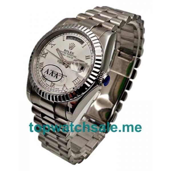 UK Silver Dials Steel Rolex Day-Date 118239 Replica Watches