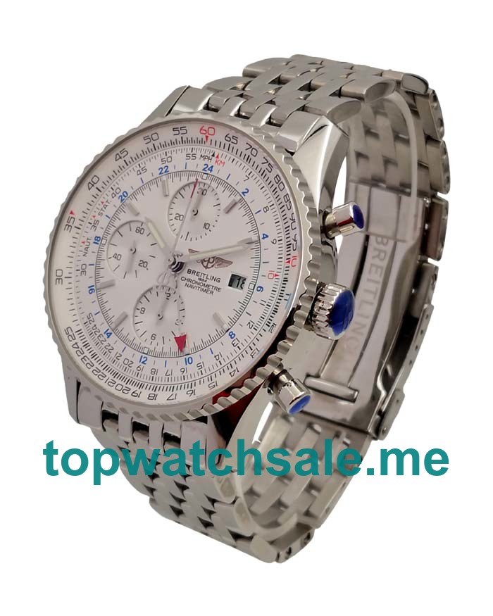 UK White Dials Steel Breitling Navitimer A24322 Replica Watches