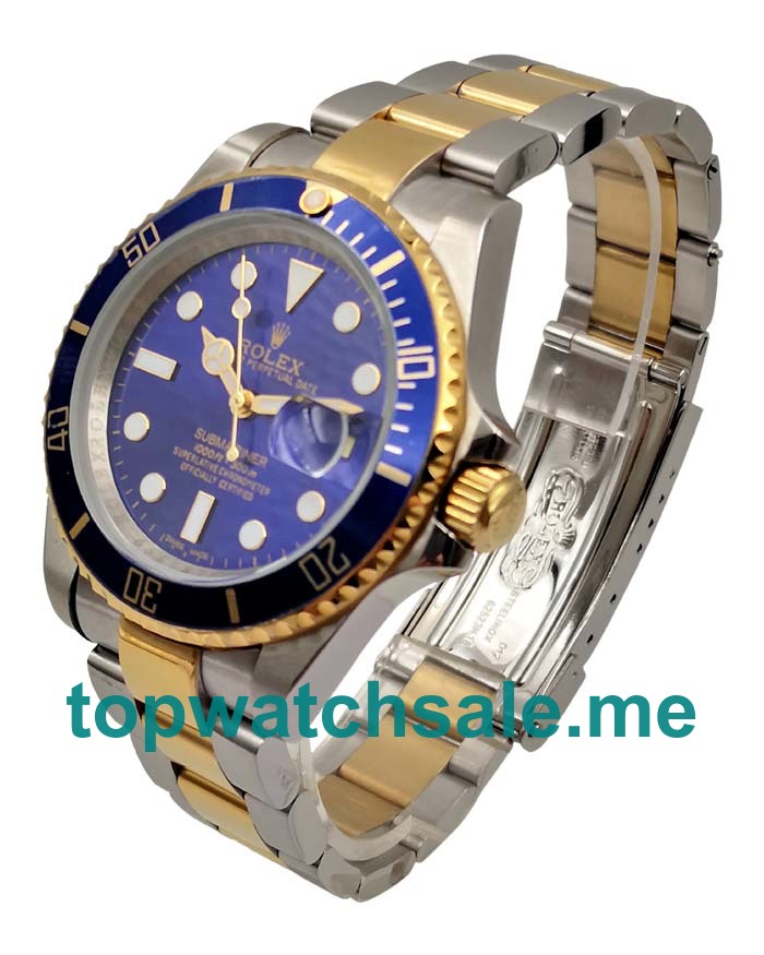 UK Blue Dials Steel And Gold Rolex Submariner 116613 LB Replica Watches