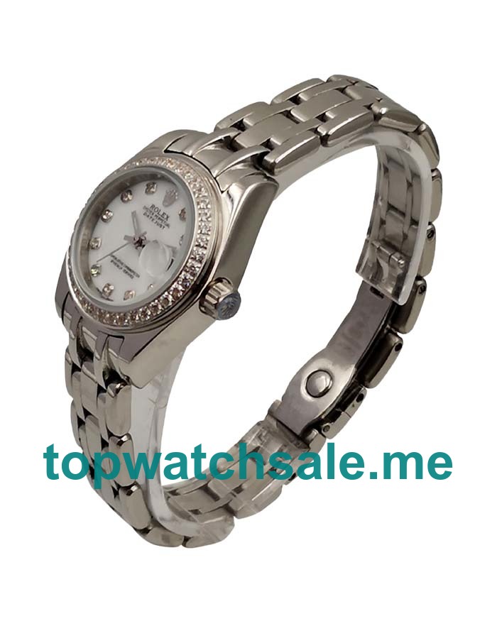 UK White Dials Steel Rolex Pearlmaster 80299 Replica Watches