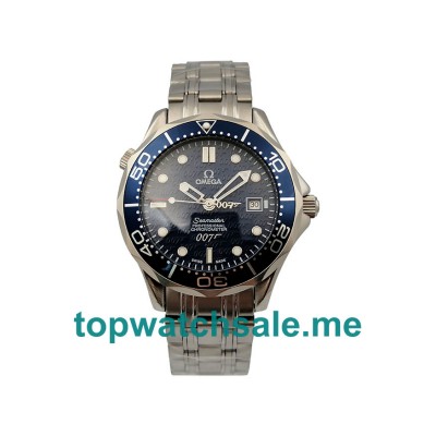 UK Blue Dials Steel Omega Seamaster Diver 300 M 2537.80.00 Replica Watches