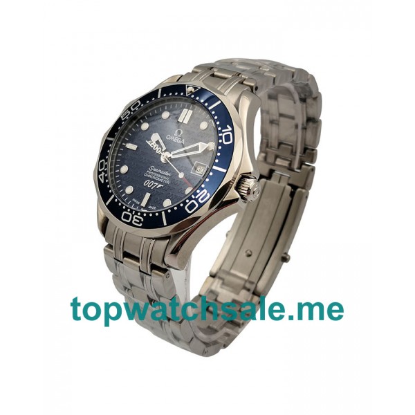 UK Blue Dials Steel Omega Seamaster Diver 300 M 2537.80.00 Replica Watches
