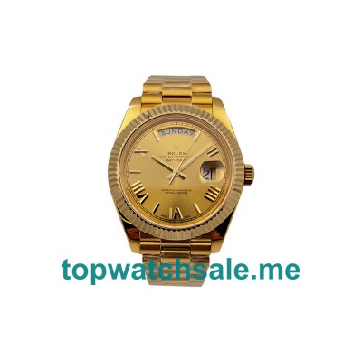 UK Champagne Dials Gold Rolex Day-Date 228238 Replica Watches