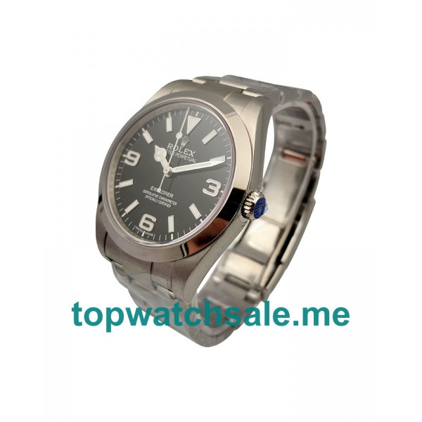 UK Black Dials Steel Rolex Explorer 214270 Replica Watches