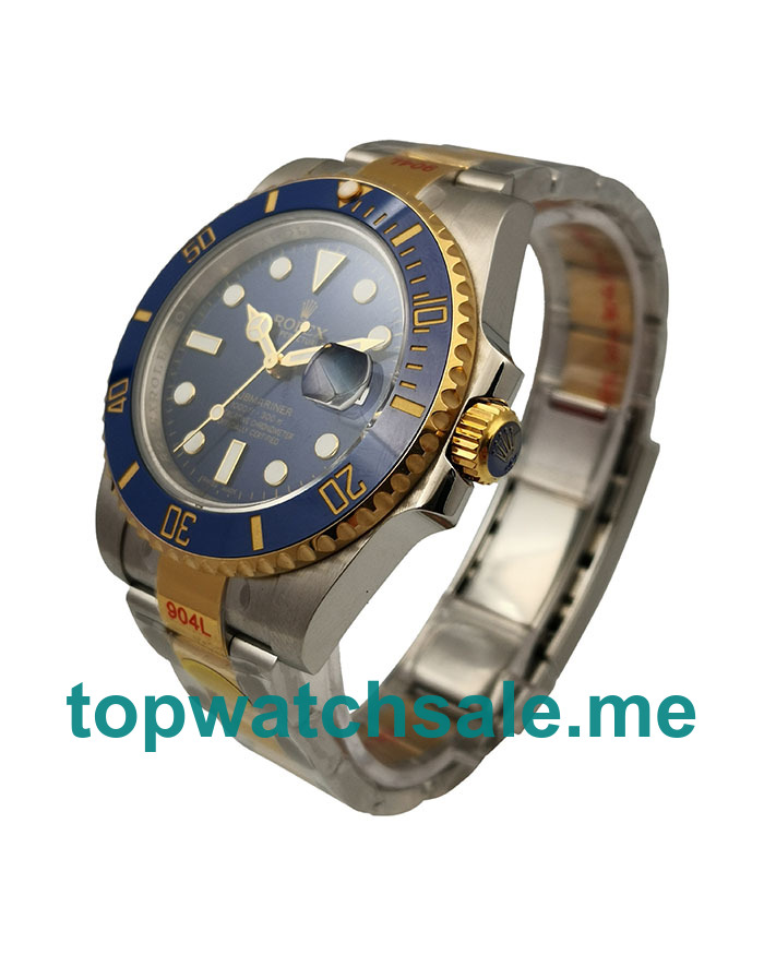 UK Blue Dials Steel And Gold Rolex Submariner 116613 LB JF Replica Watches