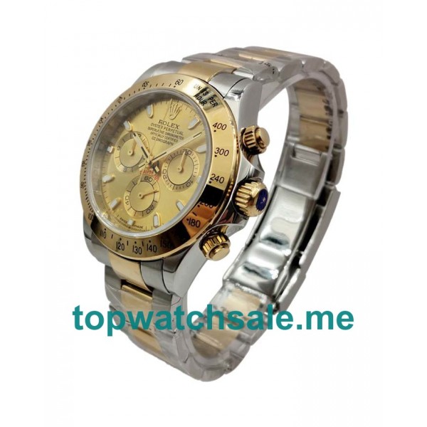 UK Champagne Dials Steel And Gold Rolex Daytona 116523 Replica Watches