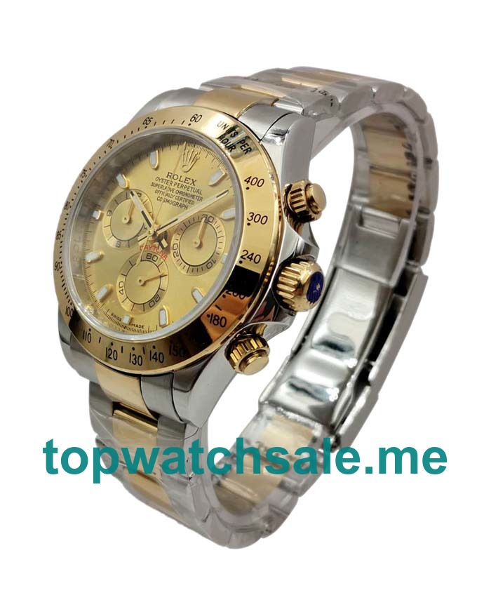 UK Champagne Dials Steel And Gold Rolex Daytona 116523 Replica Watches