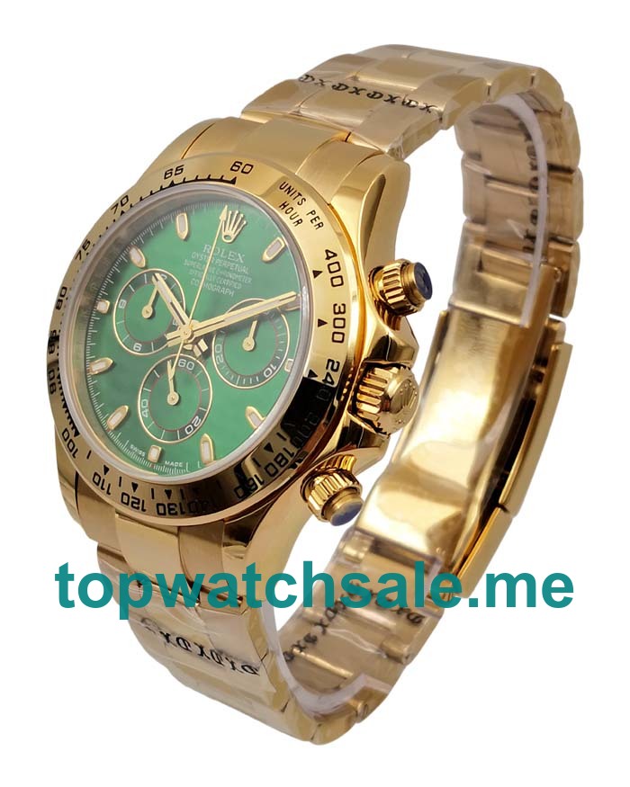 UK Green Dials Gold Rolex Daytona 116508 Replica Watches