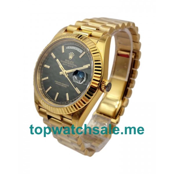 UK Black Dials Gold Rolex Day-Date 228238 Replica Watches