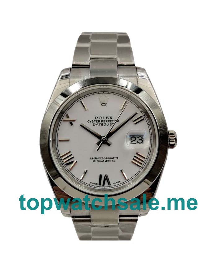UK Ceramic White Dials Steel Rolex Datejust 116200 Replica Watches