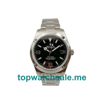 UK Black Dials Steel Rolex Explorer 214270 Replica Watches