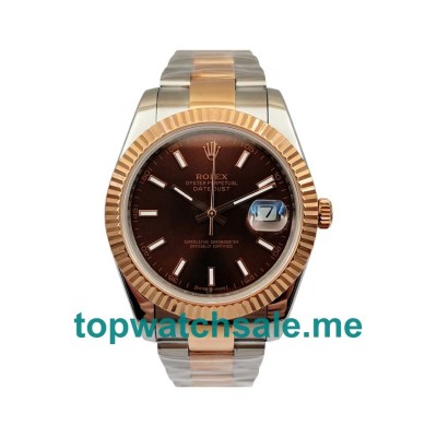 UK Chocolate Dials Steel And Rose Gold Rolex Datejust 126331 Replica Watches