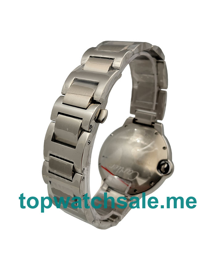 UK Silver Dials White Gold Cartier Ballon Bleu WE902035 Replica Watches