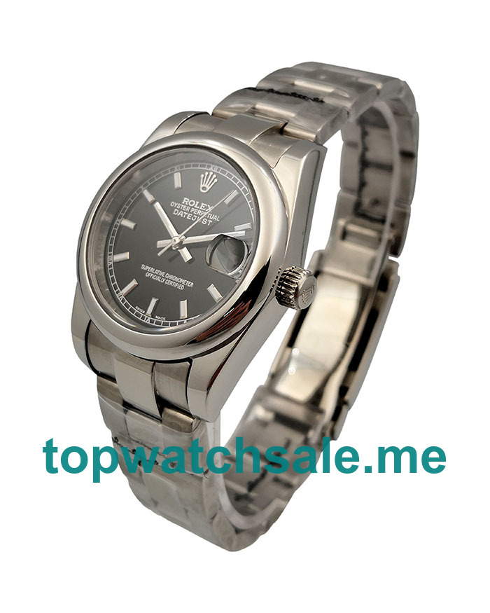 UK Black Dials Steel Rolex Datejust 178240 Replica Watches