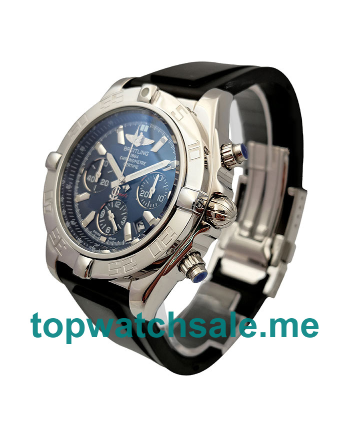 UK Blue Dials Steel Breitling Chronomat AB0110 Replica Watches