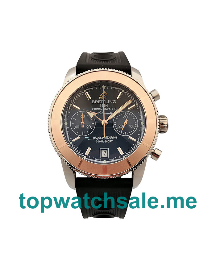 UK Black Dials Steel And Rose Gold Breitling Superocean Heritage U23370 Replica Watches