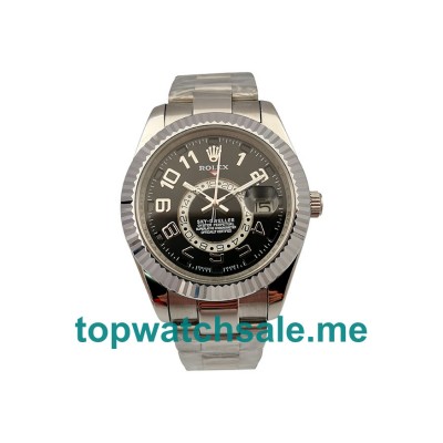 UK Black Dials White Gold Rolex Sky-Dweller 326939 Replica Watches